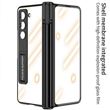 Samsung Galaxy Z Fold6 GKK Pencil Slot Magnetisk Hybrid Etui - Grå