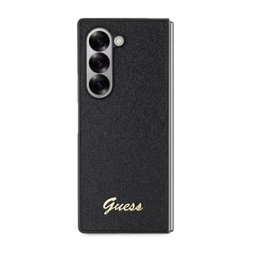 Samsung Galaxy Z Fold6 Guess Glitter Flakes Metal Logo Hybrid Cover - Sort