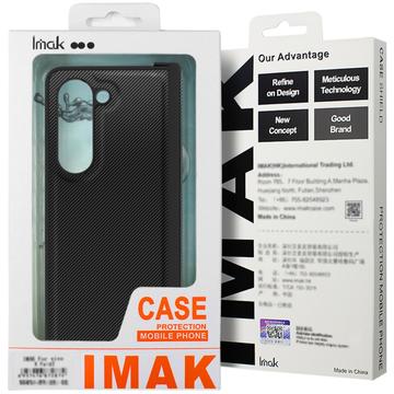 Samsung Galaxy Z Fold6 Imak Ruiyi Hybrid Cover - Karbonfiber - Sort