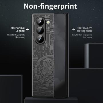 Samsung Galaxy Z Fold6 Mechanical Legend Galvaniseret plastik cover - Sort