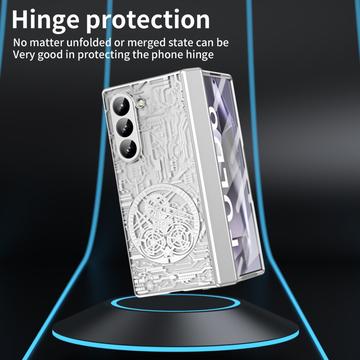 Samsung Galaxy Z Fold6 Mechanical Legend Galvaniseret plastik cover - Sølv