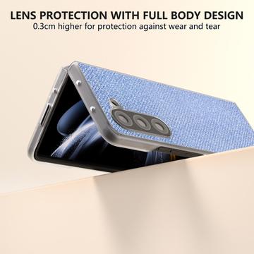 Samsung Galaxy Z Fold6 Rhinestone Tekstur Hybrid Cover - Blå