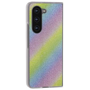 Samsung Galaxy Z Fold6 Rhinestone Tekstur Hybrid Cover - Farverig