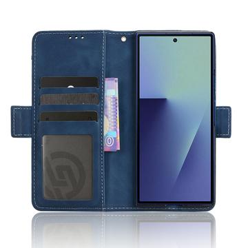 Samsung Galaxy Z Fold7 Kortholder Pung Etui med Penholder - Blå