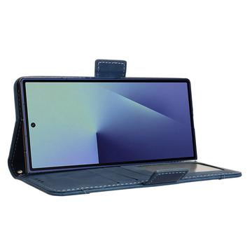 Samsung Galaxy Z Fold7 Kortholder Pung Etui med Penholder - Blå