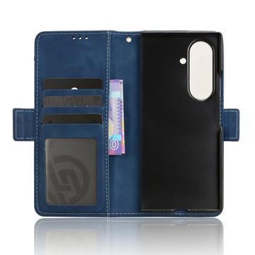 Samsung Galaxy Z Fold7 Kortholder Pung Etui med Penholder - Blå
