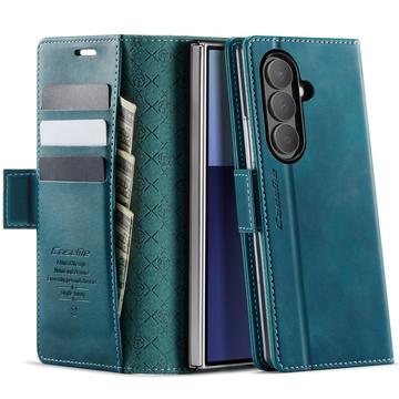 Samsung Galaxy Z Fold7 Caseme 033 Pung Etui med Kalvemønster og RFID-blokering - Grøn