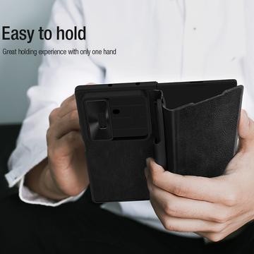 Samsung Galaxy Z Fold7 Nillkin Qin Pro Flip Cover - Brun