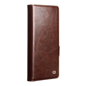 Samsung Galaxy Z Fold7 Qialino Classic Læderpung - Mørkebrun