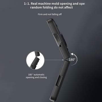 Samsung Galaxy Z Fold7 Roterende Ring Hybrid Cover med Kameraskjold - Rødguld