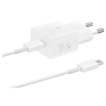Samsung USB-C Strømadapter med Kabel EP-T2510XWEGEU - 25W - Hvid