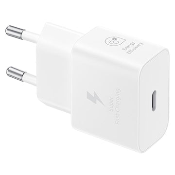Samsung USB-C Strømadapter med Kabel EP-T2510XWEGEU - 25W - Hvid