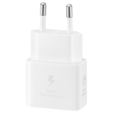 Samsung USB-C Strømadapter med Kabel EP-T2510XWEGEU - 25W - Hvid