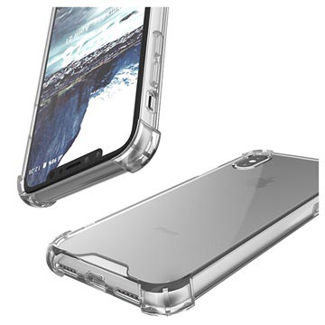 Ridsefast iPhone X / iPhone XS Hybrid Cover - Gennemsigtig