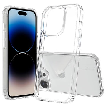 iPhone 15 Pro Ridsefast Hybrid Cover - Gennemsigtig
