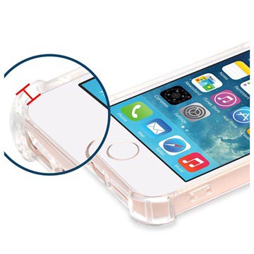 Ridsefast iPhone 5/5S/SE Hybrid Cover - Krystalklar