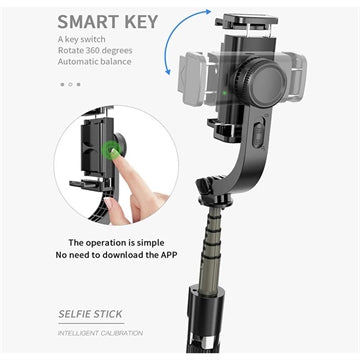 Selfie Stang med Gimbal Stabilisator og Tripod Stativ L08
