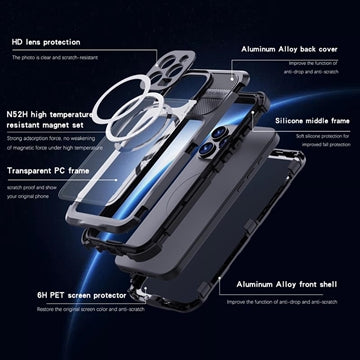iPhone 16 Pro Max Shellbox M Series IP68 vandtæt cover - dykkercover med MagSafe-kompatibilitet - Sort