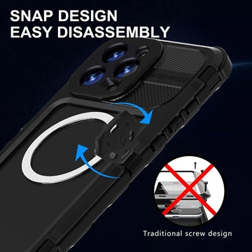 iPhone 16 Pro Max Shellbox M Series IP68 vandtæt cover - dykkercover med MagSafe-kompatibilitet - Sort