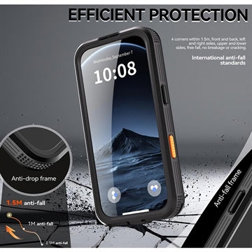 iPhone Air Shellbox M Series IP68 vandtæt cover - dykkercover med MagSafe-kompatibilitet - Sort