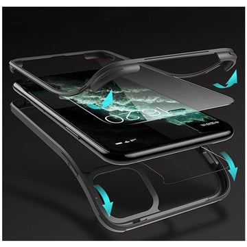 Shine&Protect 360 iPhone 11 Pro Max Hybrid Cover - Sort / Klar