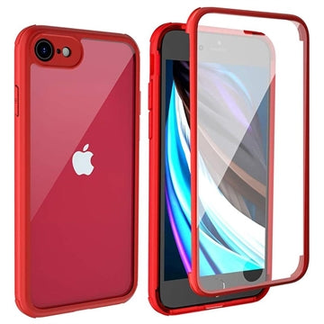iPhone 7/8/SE (2020)/SE (2022) Shine&Protect 360 Hybrid Cover - Rød / Klar