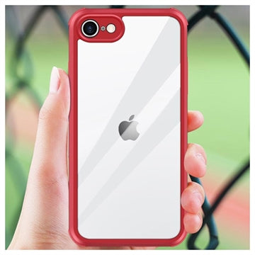 iPhone 7/8/SE (2020)/SE (2022) Shine&Protect 360 Hybrid Cover - Rød / Klar