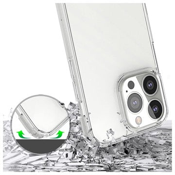 Shockproof iPhone 13 Pro Hybrid Cover - Gennemsigtig