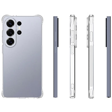 Samsung Galaxy S26 Ultra Stødsikkert Silikone Cover - Gennemsigtig