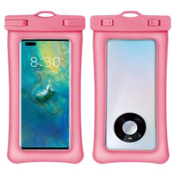 Stødsikkert vandtæt etui til smartphone m. rem - 7.2" - Pink