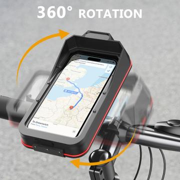 Stødsikker, vandtæt telefonholder til motorcykel/cykel - 7"