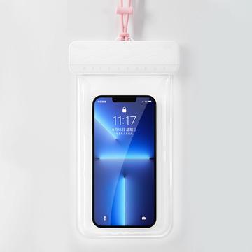 Vandtæt smartphone-etui med glidemekanisme - 7.2" - Hvid