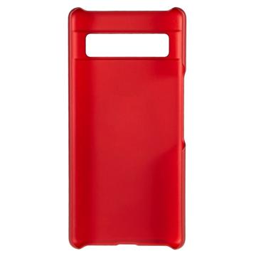 Google Pixel 7a Gummibelagt Plastik Cover - Rød