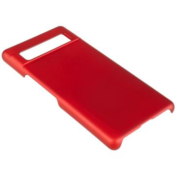 Google Pixel 7a Gummibelagt Plastik Cover - Rød