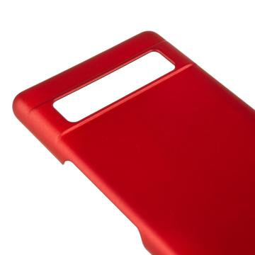 Google Pixel 7a Gummibelagt Plastik Cover - Rød