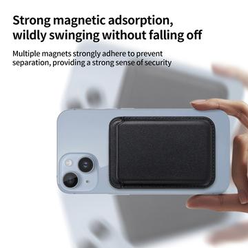 Slank magnetisk kortholder - MagSafe-kompatibel - sort