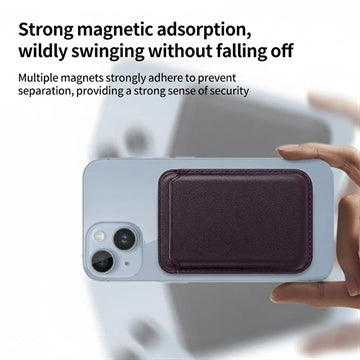 Slank magnetisk kortholder - MagSafe-kompatibel - mørk lilla