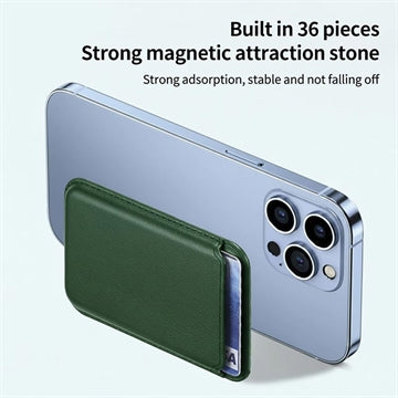 Slank magnetisk kortholder - MagSafe-kompatibel - Grøn
