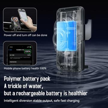 Smart Sensor biltelefonholder / 15W trådløs oplader - sort