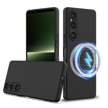 Sony Xperia 1 V Liquid Silikone Cover - MagSafe Kompatibel - Sort