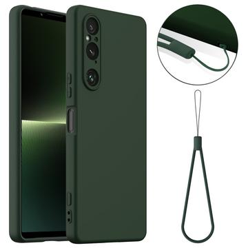 Sony Xperia 1 V Liquid Silikone Cover - MagSafe Kompatibel - Mørkegrøn