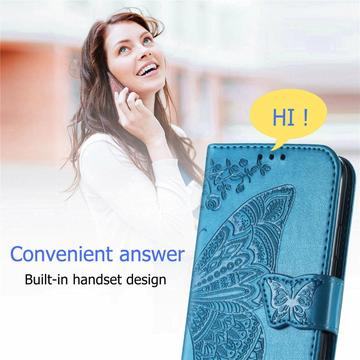 Sony Xperia 1 VI Butterfly Series Flip Cover med Pung - Blå