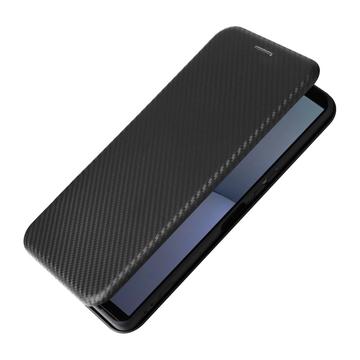 Sony Xperia 1 VI Flip Cover - Karbonfiber - Sort