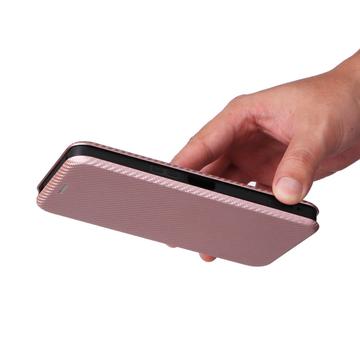 Sony Xperia 1 VI Flip Cover - Karbonfiber - Rødguld