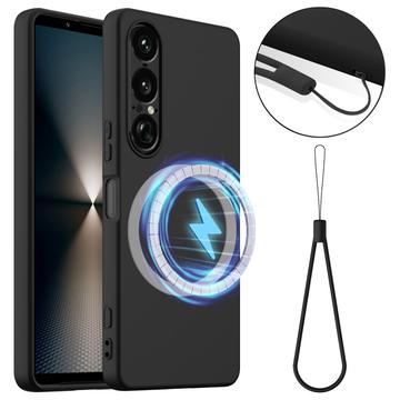 Sony Xperia 1 VII Liquid Silikone Cover - MagSafe Kompatibel - Sort