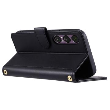 Sony Xperia 1 VII Luksus Vatteret Pung - Sort