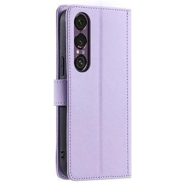 Sony Xperia 1 VII Luksus Vatteret Pung - Lilla