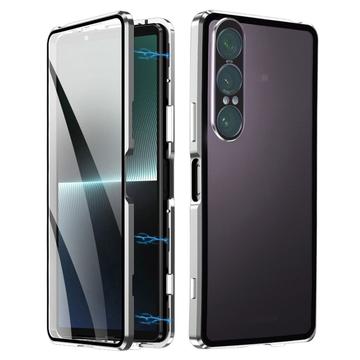 Sony Xperia 1 VII magnetisk etui med hærdet glas - sølv