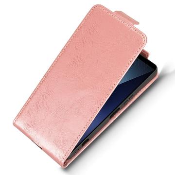 Sony Xperia 1 VII lodret flip-etui med stativ - rosaguld