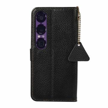Sony Xperia 1 VII Læderpung med RFID - Sort
